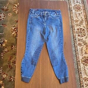 Ariat Denim Silicone Knee Patch Breeches Size 26 Regular